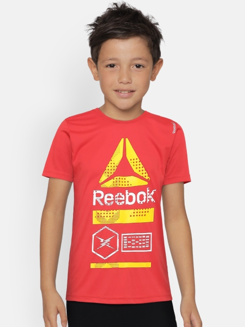 

Reebok Boys Red Printed Train Fast T-shirt
