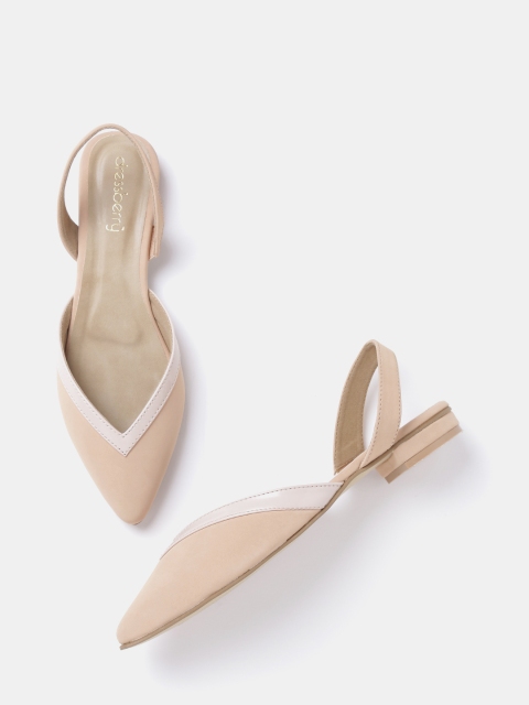 

DressBerry Women Peach-Coloured Solid Flats