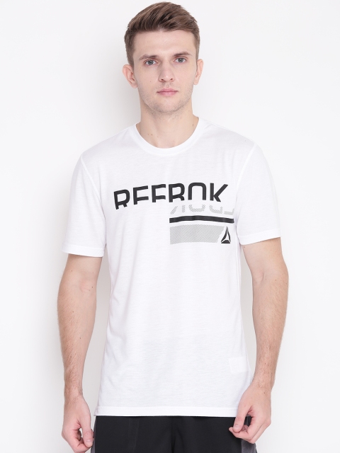 

Reebok Men White Printed WOR SUP 2.0 T GRAP T-shirt