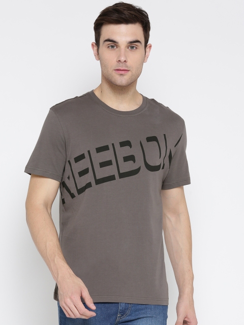 

Reebok Men Taupe CS Graphic Print T-shirt