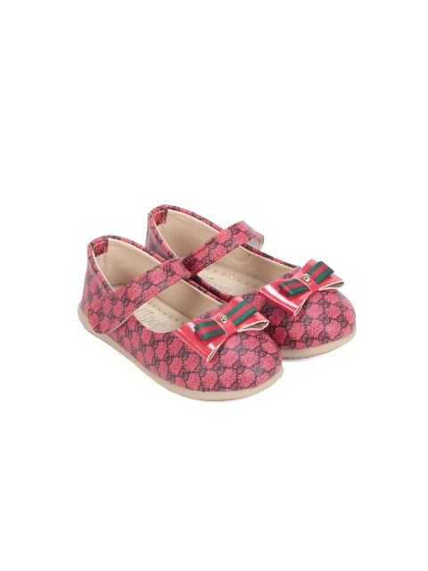 

Lil Lollipop Girls Red Printed Open Toe Flats