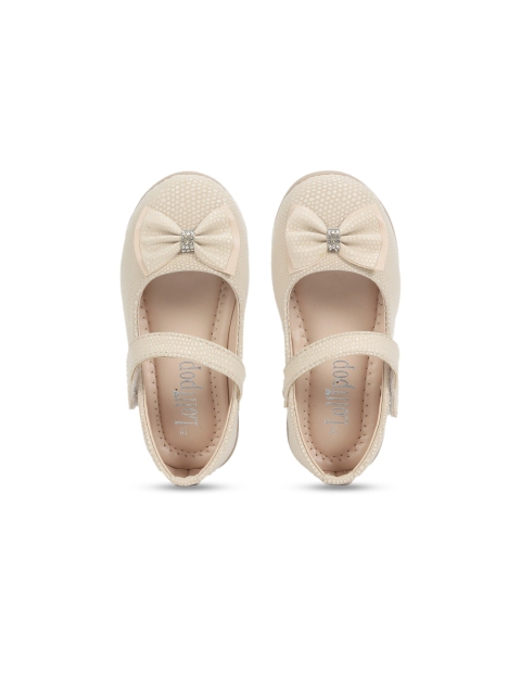 

Lil Lollipop Girls Beige Ballerinas with Bows Flats