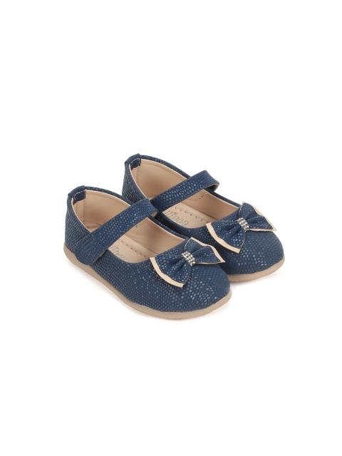 

Lil Lollipop Girls Blue Textured Ballerinas with Bows