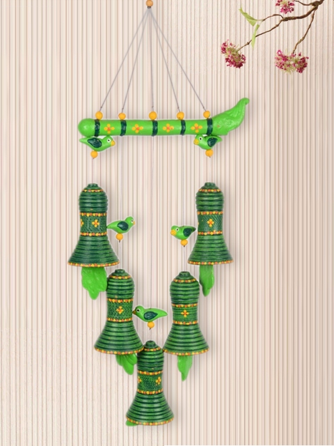 

ExclusiveLane Green Terracotta Handcrafted Wind Chime