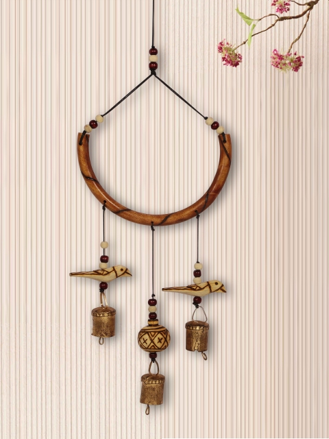 

ExclusiveLane Brown Wooden Handcrafted Wind Chime
