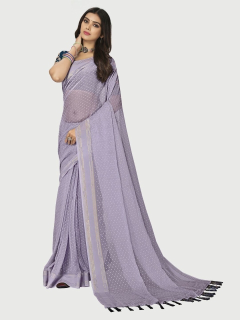 

Mitera Grey & White Embellished Zari Saree