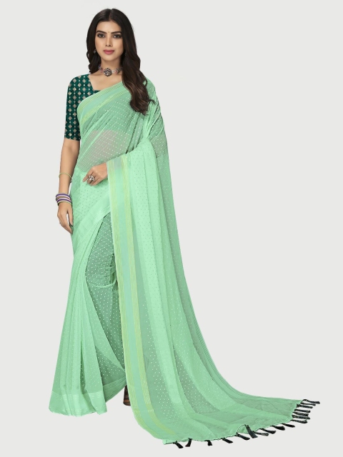 

Mitera Blue & Green Embellished Saree