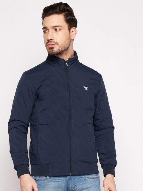 

Camey Men Navy Blue Lightweight Bomber Jacket