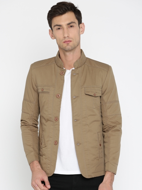 

Fort Collins Men Khaki Solid Tailored Jacket