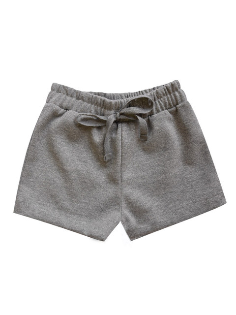 

milou Girls Grey Cotton Casual Shorts