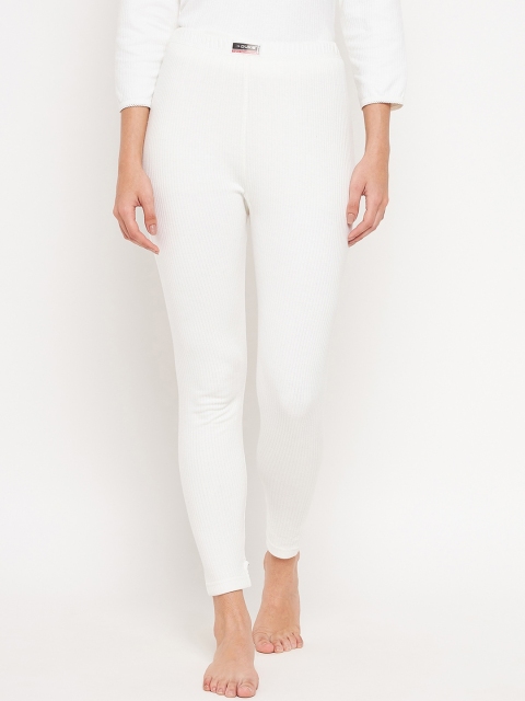 

Duke Women Off-White Solid Cotton Thermal Bottoms