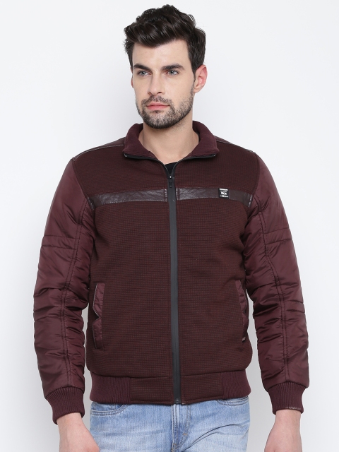 

Fort Collins Men Burgundy Solid Jacket