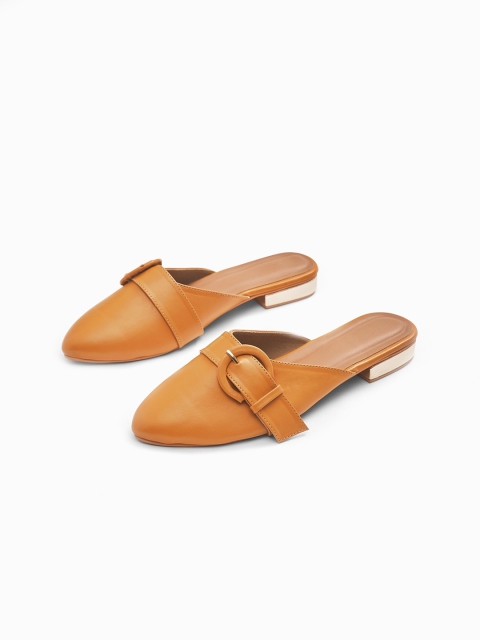 

The Label Life Women Mustard Mules with Bows Flats