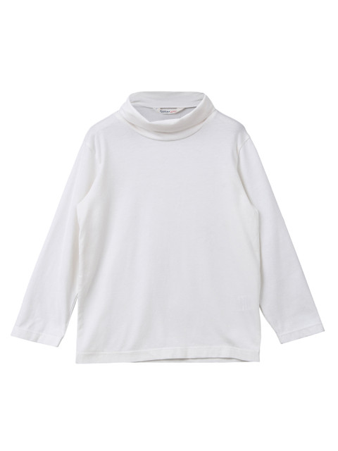 

Beebay Girls White Solid High Neck T-shirt