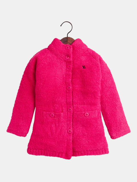 

Hopscotch Girls Pink Solid Coat