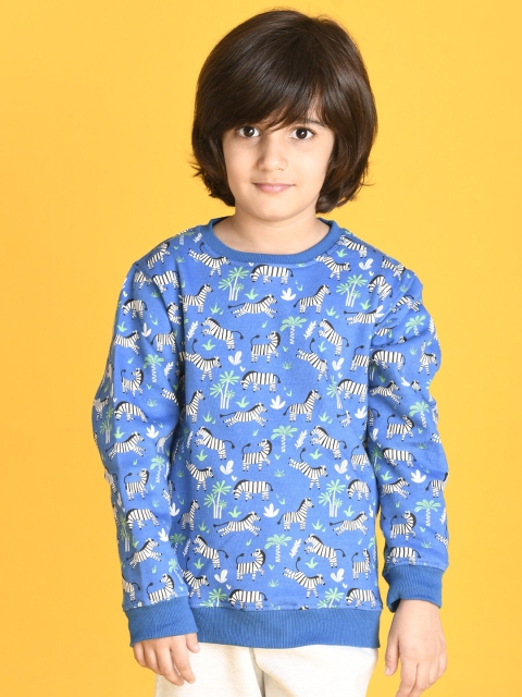 

Anthrilo Boys Blue Printed Sweatshirt