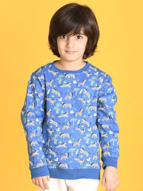 

Anthrilo Boys Blue Printed Sweatshirt