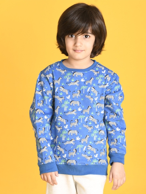 

Anthrilo Boys Blue Printed Sweatshirt
