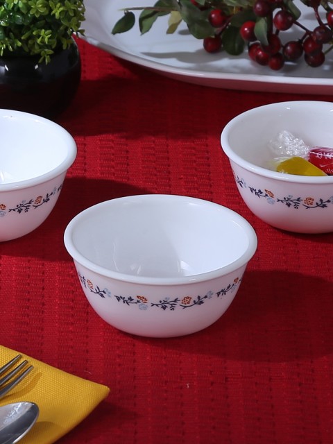 

Corelle Livingware Plus Vibrant Gloria Set of 6 White Printed Glass Bowls