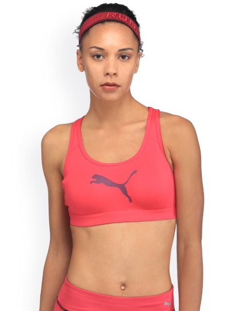 

Puma Pink Printed Non-Wired PWRSHAPE Forever Pad Non Padded Sports Bra