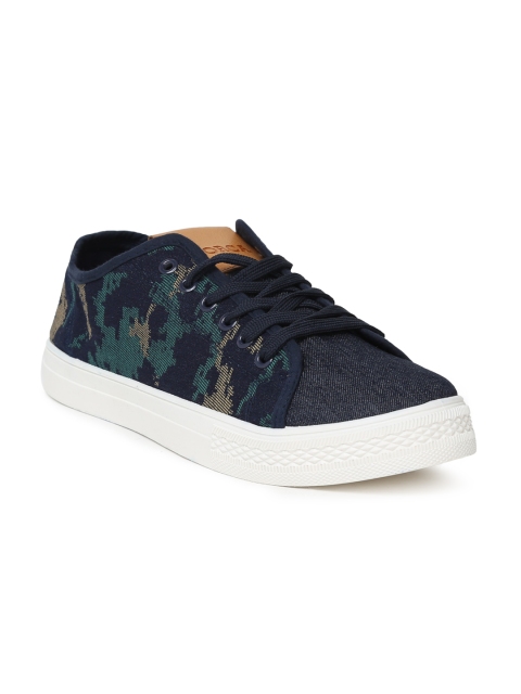 

Forca by Lifestyle Men Navy Blue Woven Sneakers