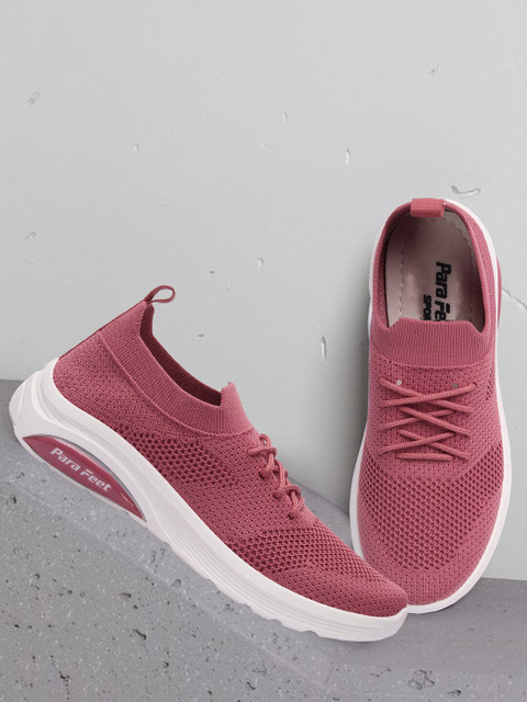 

TWIN TOES Women Pink Perforations Slip-On Sneakers