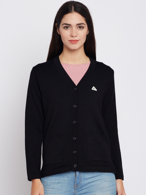 

Monte Carlo Women Black Solid Cardigan