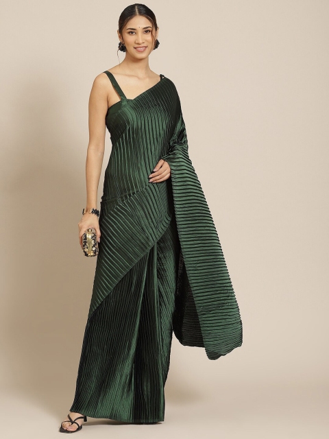 

Warthy Ent Green Satin Saree