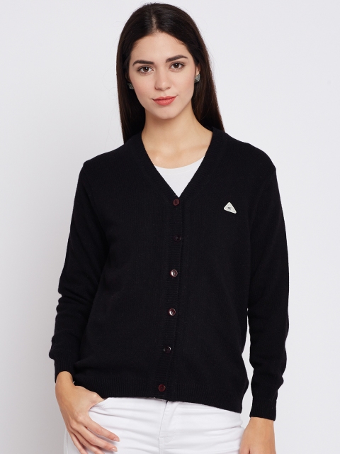 

Monte Carlo Women Black Solid Cardigan