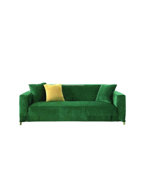 

HOUSE OF QUIRK Green Solid Single-Seater Sofa Covers