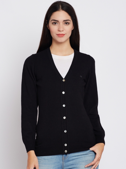 

Monte Carlo Women Black Solid Cardigan
