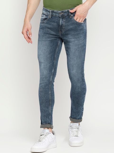 

SPYKAR Men Grey Super Skinny Fit Low-Rise Heavy Fade Cotton Jeans