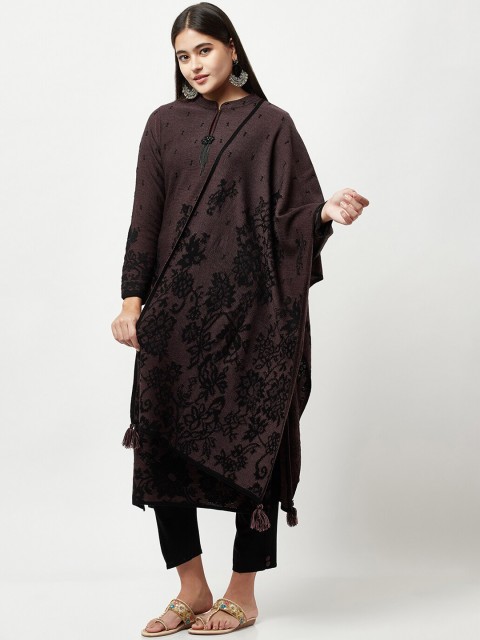 

Knitstudio Women Purple Floral Kurta with Trousers & With Dupatta