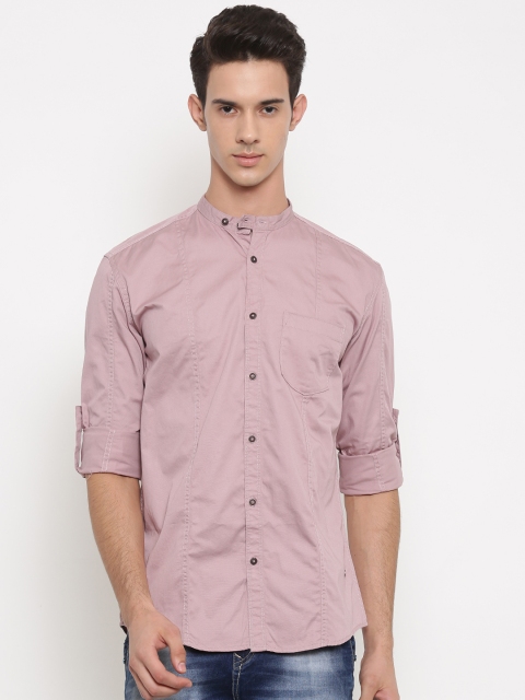 

Nature Casuals Men Mauve Slim Fit Solid Casual Shirt