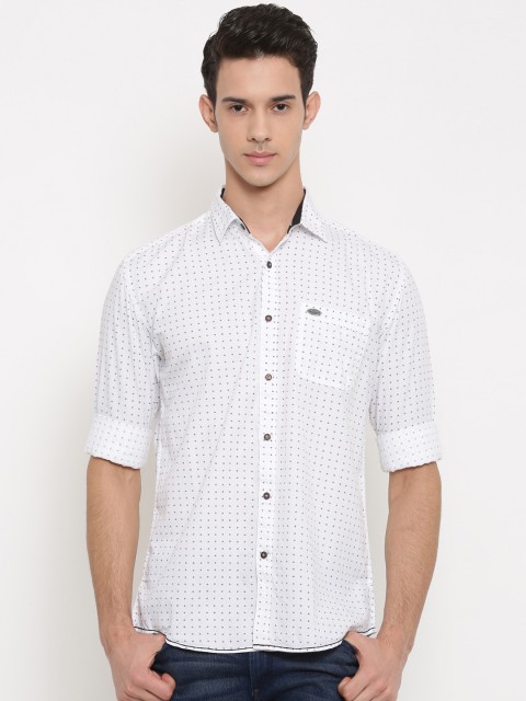 

Nature Casuals Men White Slim Fit Printed Casual Shirt