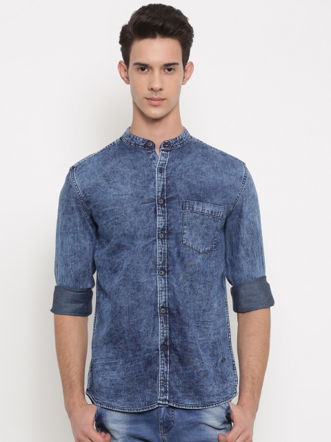 

Nature Casuals Men Blue Slim Fit Faded Casual Shirt