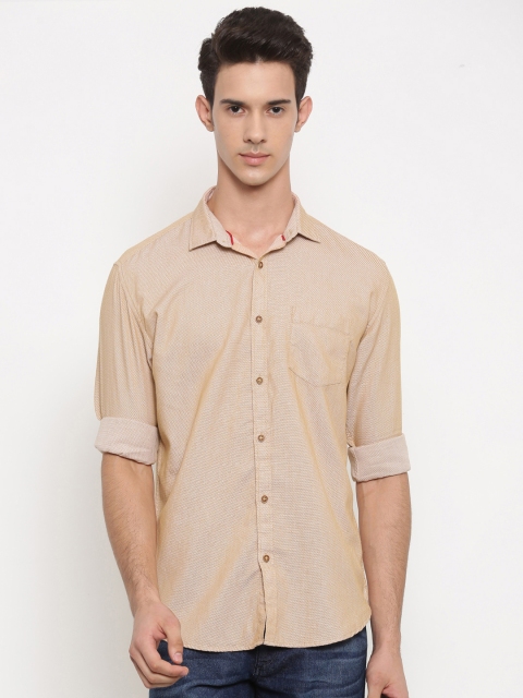 

Nature Casuals Men Brown Slim Fit Self-Design Casual Shirt
