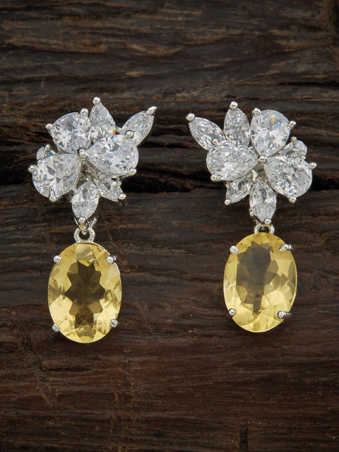 

Kushal's Fashion Jewellery Women Yellow Floral Studs Earrings
