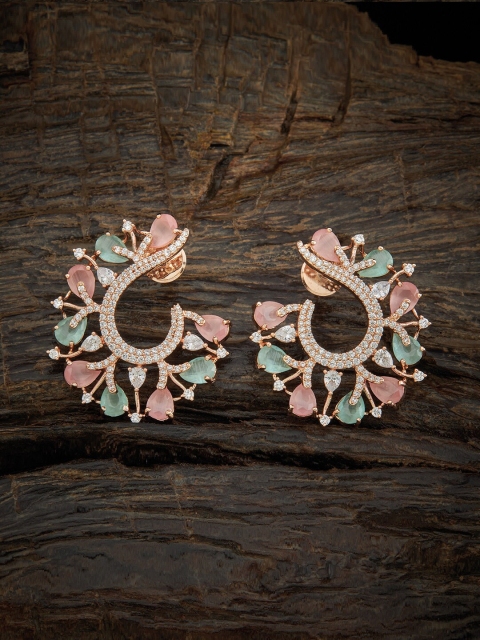 

Kushal's Fashion Jewellery Women Pink & Green Contemporary Studs Earrings