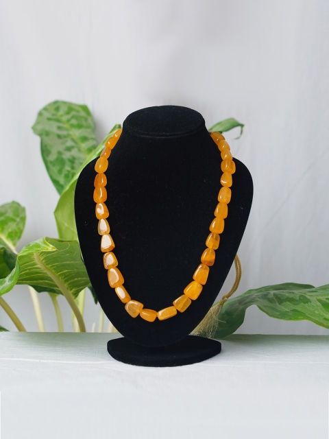 

Unnati Silks Yellow Gold-Plated Necklace