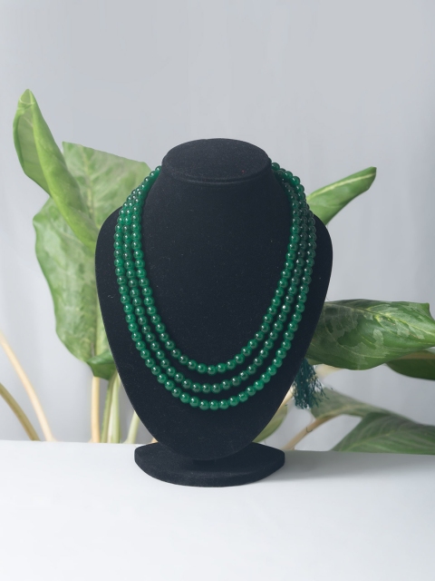 

Unnati Silks Green Layered Necklace