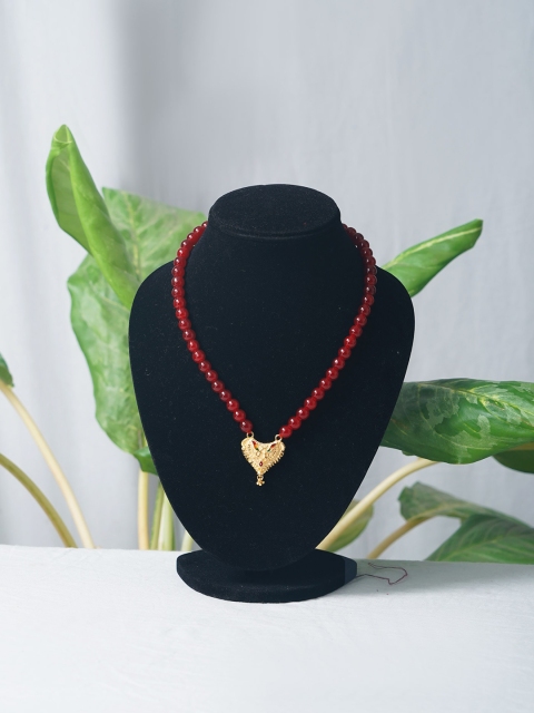 

Unnati Silks Red & Gold-Plated Necklace
