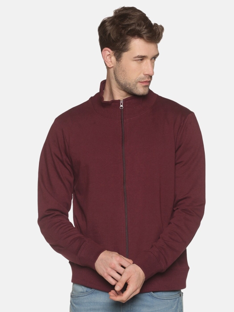 

Roadster Men Maroon Cotton Sweatshirt