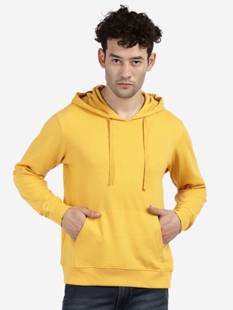 

Roadster Men Yellow Hooded Sweatshirt