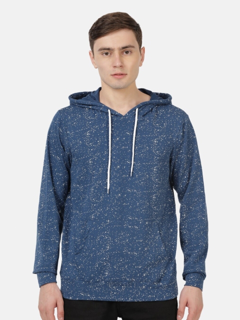 

Roadster Men Navy Blue Hooded Cotton Sweatshirt