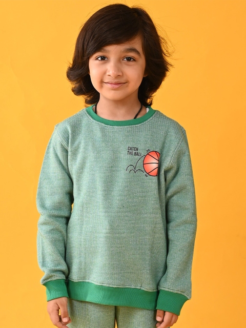 

Anthrilo Boys Green Striped Sweatshirt