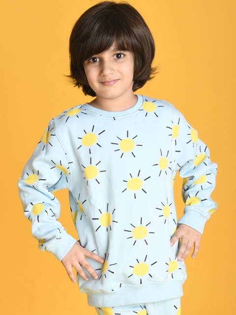 

Anthrilo Boys Blue Geometric Printed Sweatshirt