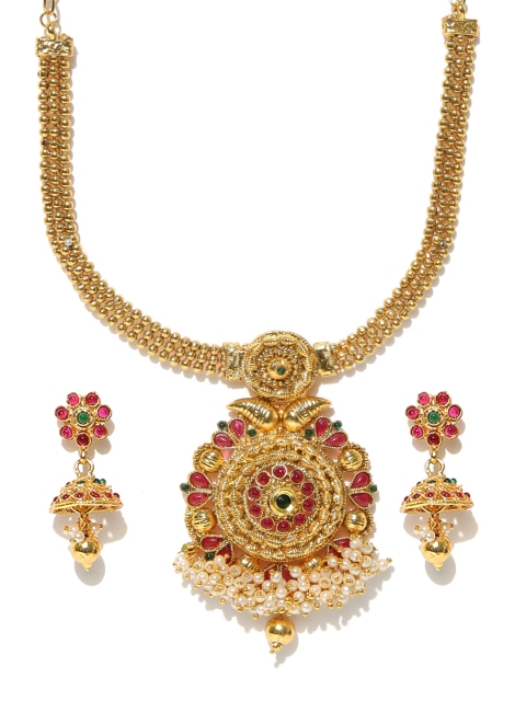 

Spargz Gold-Plated Stone-Studded Jewellery Set