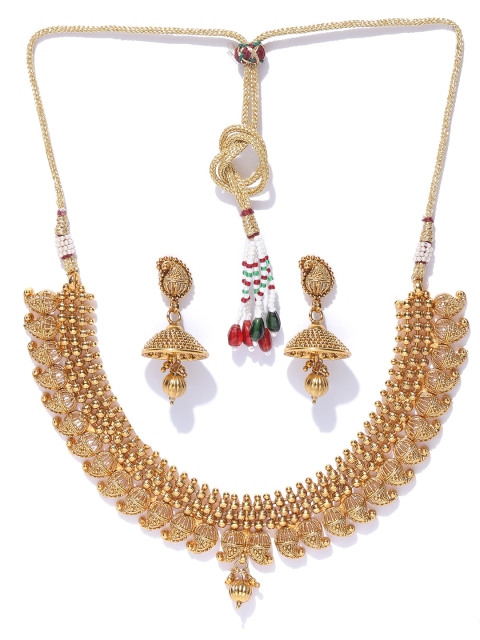 

Spargz Gold-Plated Textured Jewellery Set
