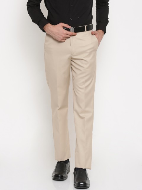 

Independence Men Beige Slim Fit Solid Chinos